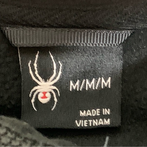 Spyder Womens Size Medium Solid Black Full Zip Knit Hoodie Sweater SPFFDO15-001 - Picture 2 of 6